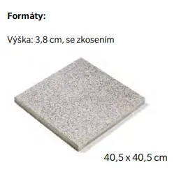SEMMELROCK LA LINIA / dlaždice 40,5x40,5x3,8 cm, jemně vymývaný povrch, povrchová ochrana Semmerlock Protect - granit světlá