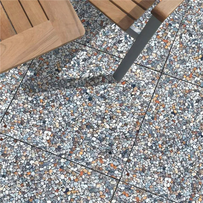 SEMMELROCK PICOLA / vymývaná dlaždice s hrubším povrchem 40,5x40,5x3,8 cm - říční stěrk šedá