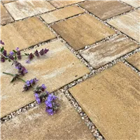 SEMMELROCK CITYTOP Eko Kombi / dlažba se zkosenou hranou, výška 6 cm - bíložlutokaramelová