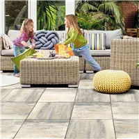 SEMMELROCK ZAHRADNÍ DLAŽDICE ELEGANT / dlaždice se zkosením 30x30x4 cm - bílohnědočerná