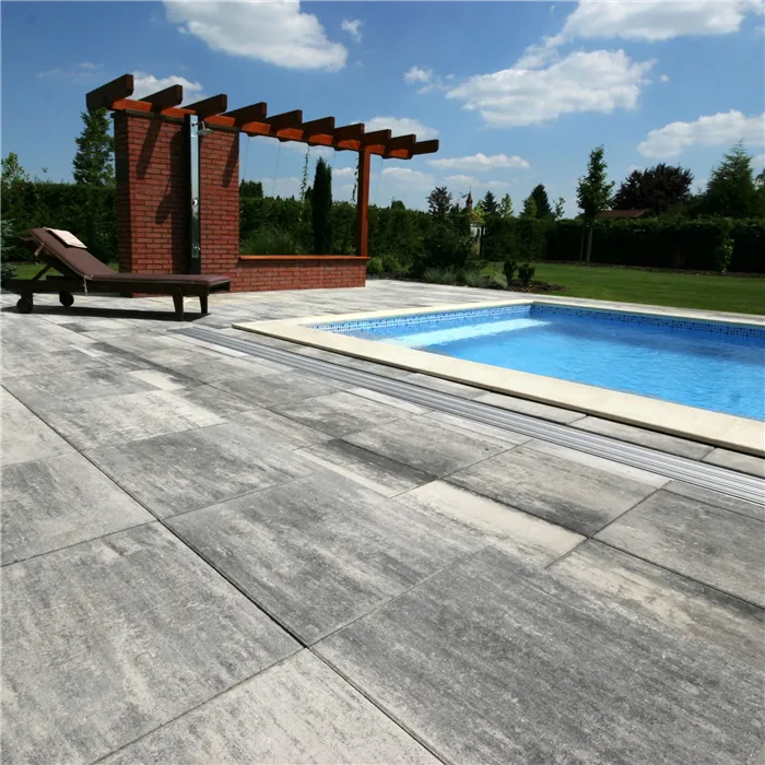 SEMMELROCK ZAHRADNÍ DLAŽDICE ELEGANT / dlaždice se zkosením 40x40x4 cm - bíločerná