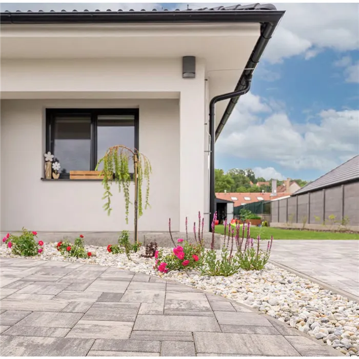 SEMMELROCK CITYTOP Elegant Kombi protect / dlažba se zkosenou hranou, výška 6 cm, PaveLock System - bíločerná