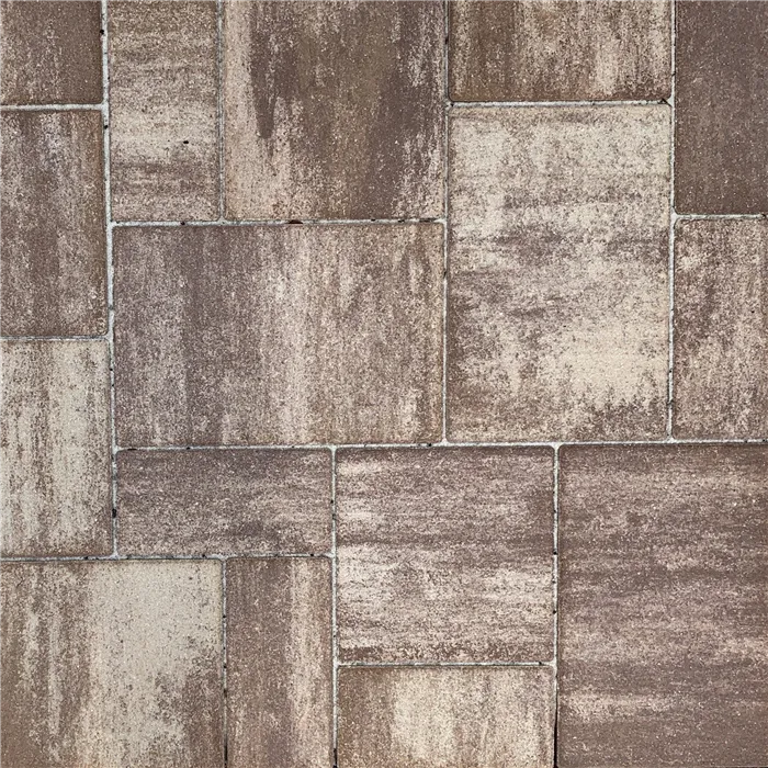 SEMMELROCK CITYTOP Elegant Kombi protect / dlažba se zkosenou hranou, výška 6 cm, PaveLock System - hnědý mix