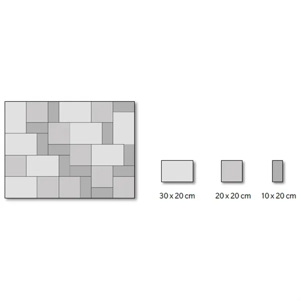 SEMMELROCK CITYTOP Elegant Kombi / dlažba se zkosenou hranou, výška 6 cm, PaveLock System - triomix podzim