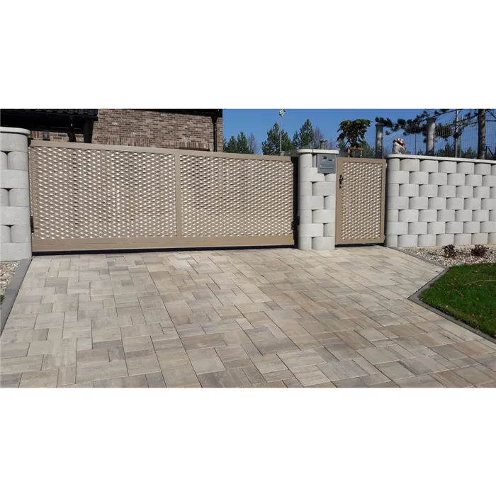 SEMMELROCK CITYTOP Elegant Kombi / dlažba se zkosenou hranou, výška 6 cm, PaveLock System - bílohnědočerná