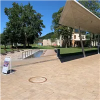 SEMMELROCK CITYTOP Elegant Kombi / dlažba se zkosenou hranou, výška 6 cm, PaveLock System - bíložlutokaramelová