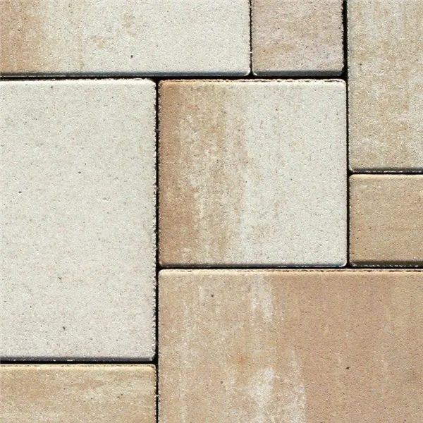 SEMMELROCK CITYTOP Elegant Kombi / dlažba se zkosenou hranou, výška 6 cm, PaveLock System - bíložlutokaramelová