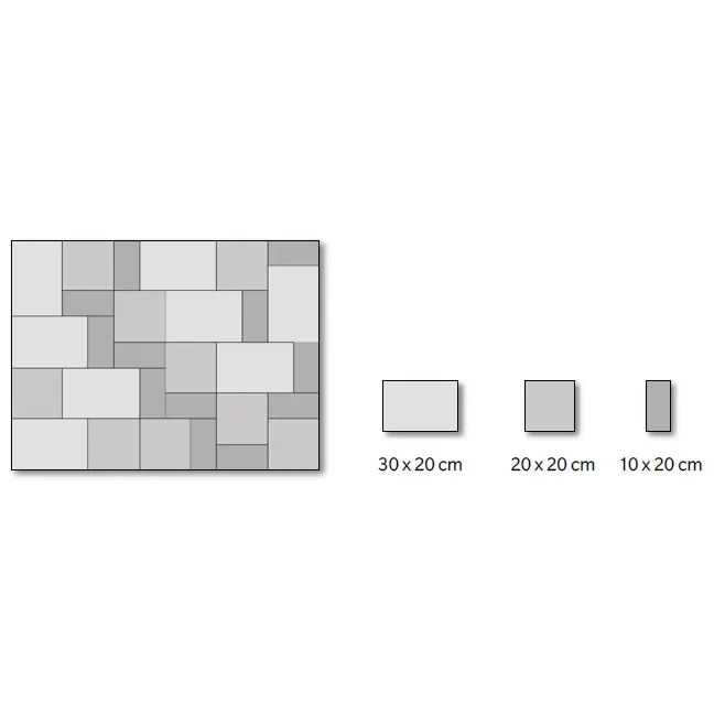 SEMMELROCK CITYTOP Elegant Kombi / dlažba se zkosenou hranou, výška 6 cm, PaveLock System - bíložlutokaramelová