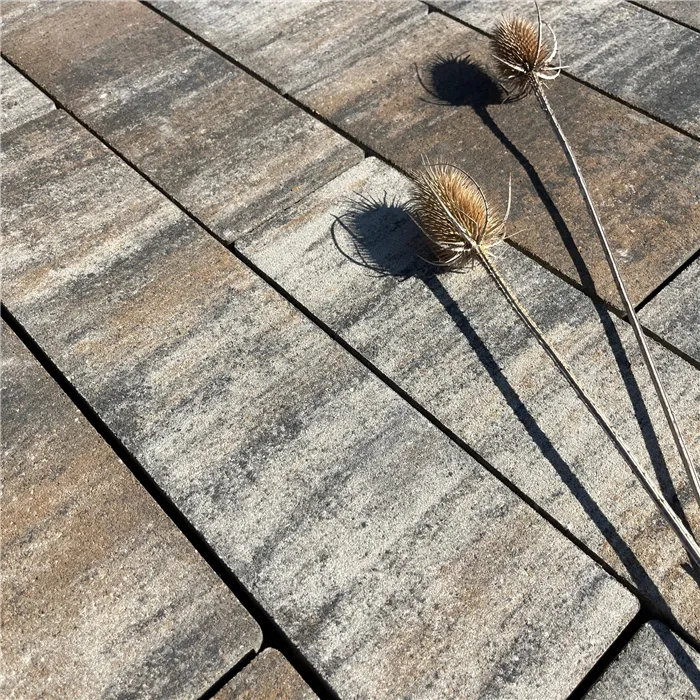 SEMMELROCK ASTI Kombi protect / dlažba s hladkým povrchem bez zkosené hrany, výška 7 cm, PaveLock System - bílohnědočerná