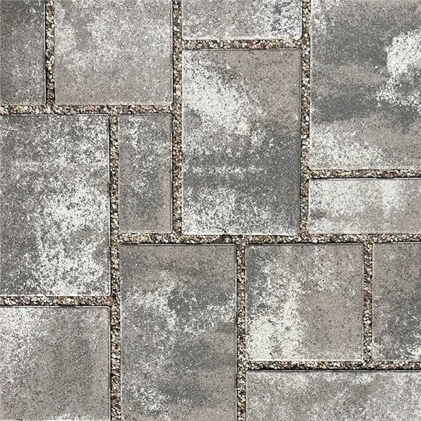 SEMMELROCK CITYTOP Eko Kombi / dlažba se zkosenou hranou, výška 6 cm - lávově šedohnědá melírovaná