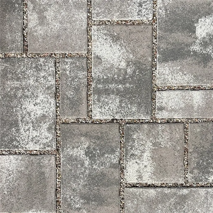 SEMMELROCK CITYTOP Eko Kombi protect / dlažba se zkosenou hranou, výška 6 cm - lávově šedohnědá melírovaná