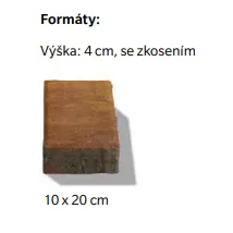 SEMMELROCK NARDO / dlažba se zkosenou hranou 20x10x4 cm - bílohnědočerná