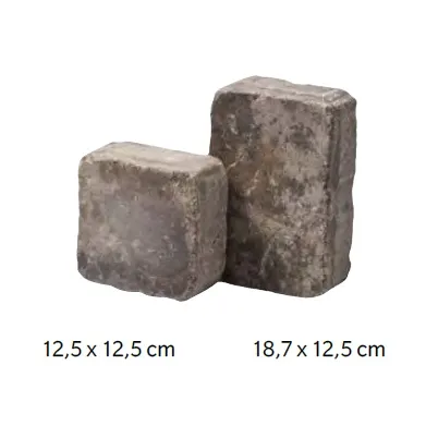 SEMMELROCK BELLANO ANTICO kombi / dlažba outloukaná, výška 6 cm, big bag - lávově šedá melírovaná