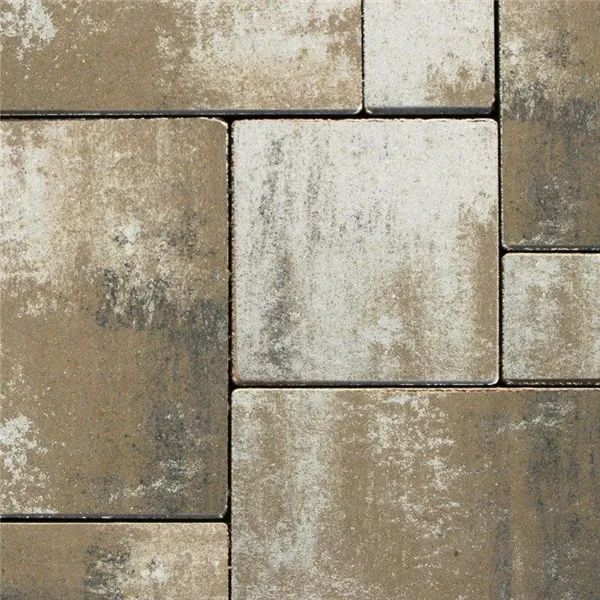 SEMMELROCK CITYTOP Elegant Kombi / dlažba se zkosenou hranou, výška 8 cm, PaveLock System - bílohnědočerná