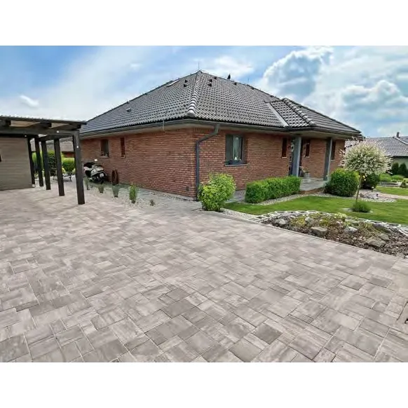 SEMMELROCK CITYTOP Elegant Kombi protect / dlažba se zkosenou hranou, výška 8 cm, PaveLock System - bíločerná