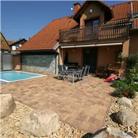 SEMMELROCK CITYTOP Elegant Kombi protect / dlažba se zkosenou hranou, výška 8 cm, PaveLock System - triomix podzim