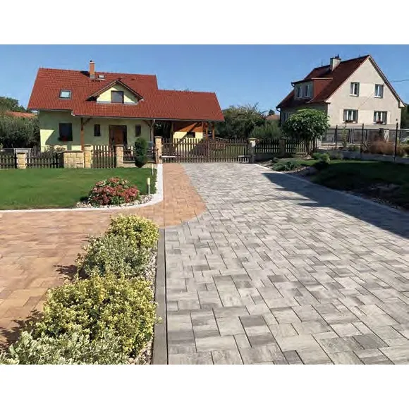 SEMMELROCK CITYTOP Elegant Kombi protect / dlažba se zkosenou hranou, výška 8 cm, PaveLock System - triomix podzim