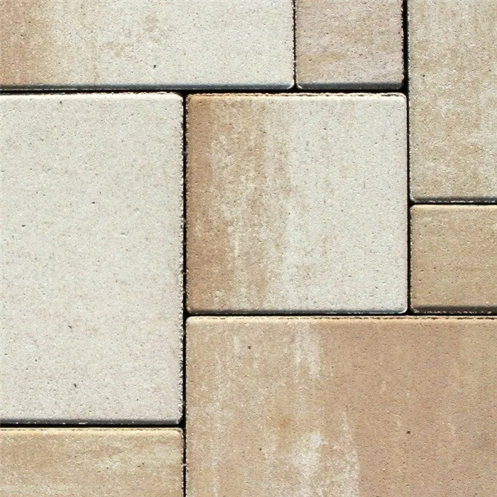 SEMMELROCK CITYTOP Elegant Kombi protect / dlažba se zkosenou hranou, výška 8 cm, PaveLock System - bíložlutokaramelová