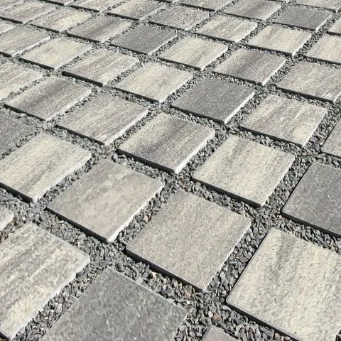 SEMMELROCK VEGETAČNÍ KÁMEN / eko dlažba 30 % RC 40x20x8 cm - bíločerná