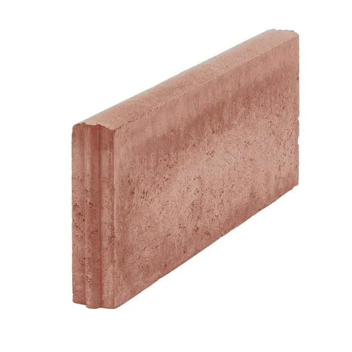 SEMMELROCK ZAHRADNÍ OBRUBNÍK / 50x5x20 cm, horní plocha oblá - červená