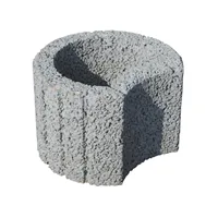 SEMMELROCK RUNDFLOR / svahová tvarovka 30x25x20 cm, kruhová malá, hrubý povrch - šedá