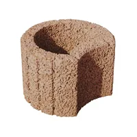 SEMMELROCK RUNDFLOR / svahová tvarovka 30x25x20 cm, kruhová malá, hrubý povrch - hnědá