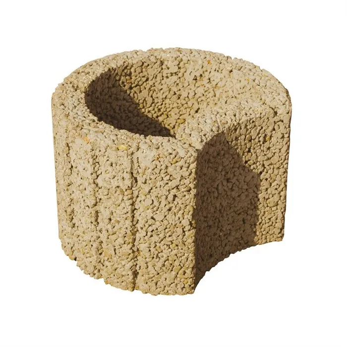 SEMMELROCK RUNDFLOR / svahová tvarovka 30x25x20 cm, kruhová malá, hrubý povrch - okrová