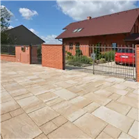 SEMMELROCK SUPREMA Kombi / dlažba, výška 6 cm, nepravidelný povrch, mírně zvlněné hrany - bílohnědá