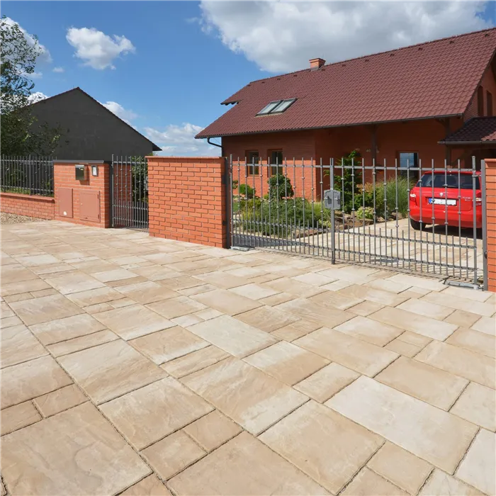 SEMMELROCK SUPREMA Kombi / dlažba, výška 6 cm, nepravidelný povrch, mírně zvlněné hrany - bílohnědá