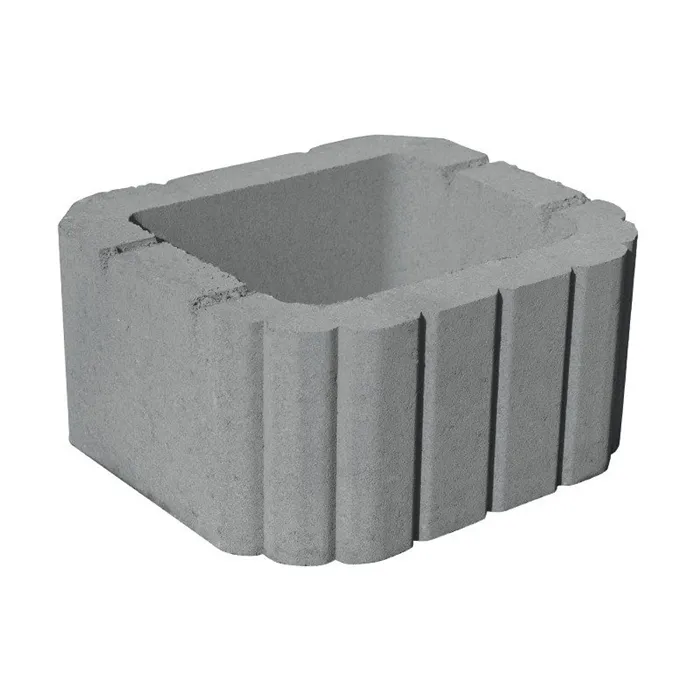 SEMMELROCK MINIFLOR / svahová tvarovka 29,5x26x14 cm, oblé hrany, hladký povrch - šedá