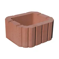 SEMMELROCK MINIFLOR / svahová tvarovka 29,5x26x14 cm, oblé hrany, hladký povrch - červená