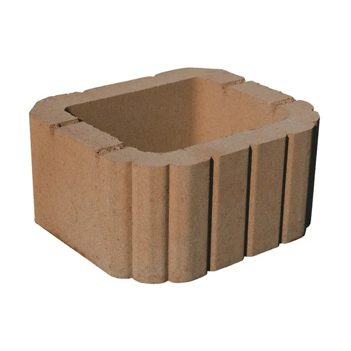 SEMMELROCK MINIFLOR / svahová tvarovka 29,5x26x14 cm, oblé hrany, hladký povrch - hnědá