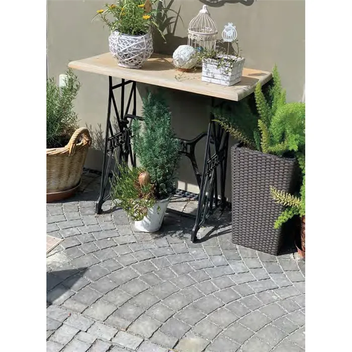 SEMMELROCK ARTE Pražská kostka / segmentová oblouková dlažba, výška 10 cm, PaveLock System - šedočerná stínovaná