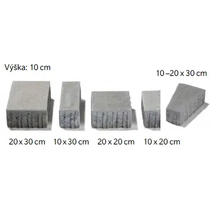 SEMMELROCK CITYTOP PaveLock System / dlažba pro extrémně zatížené plochy, zámkové zabezpečení proti posunu 30x20x10 cm - šedá