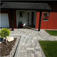 SEMMELROCK RHODOS Elegant Kombi / dlažba s hladkým povrchem, výška 6 cm, mírně zvlněné hrany - bíločerná