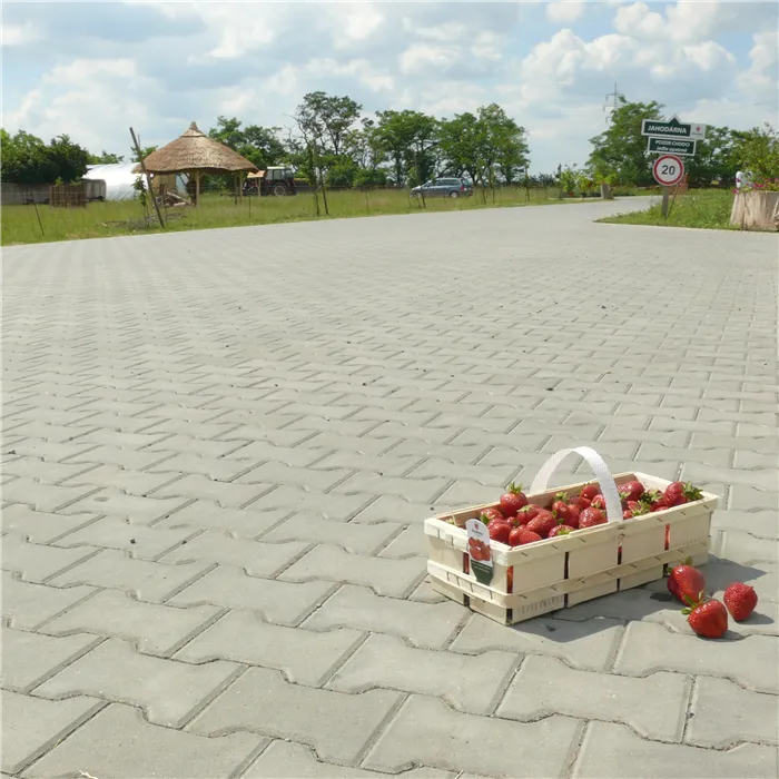 SEMMELROCK ÍČKO 6 / dlažba se zkosenou hranou - půlka 10x16,5x6 cm - šedá