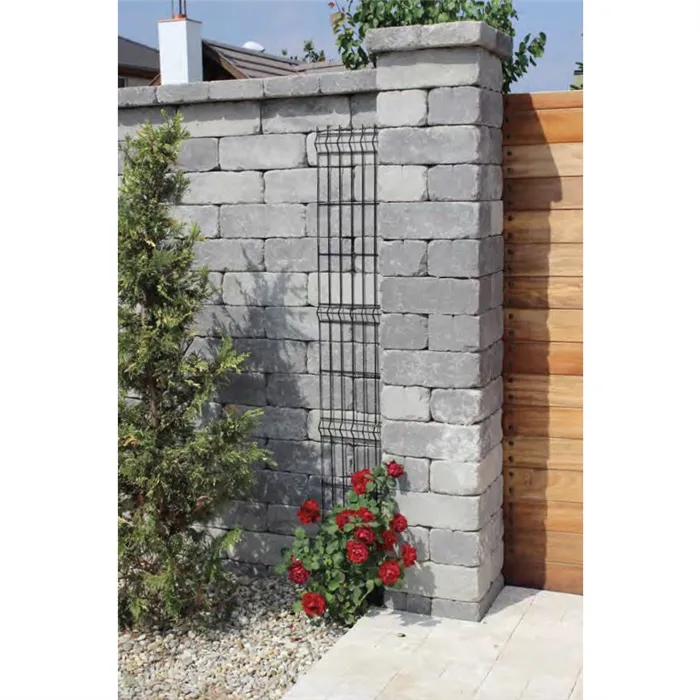 SEMMELROCK CASTELLO / plotový systém - základní kámen 40x20x14 cm, otloukaný povrch, rustikální vzhled, nepravidelné hrany - šedá