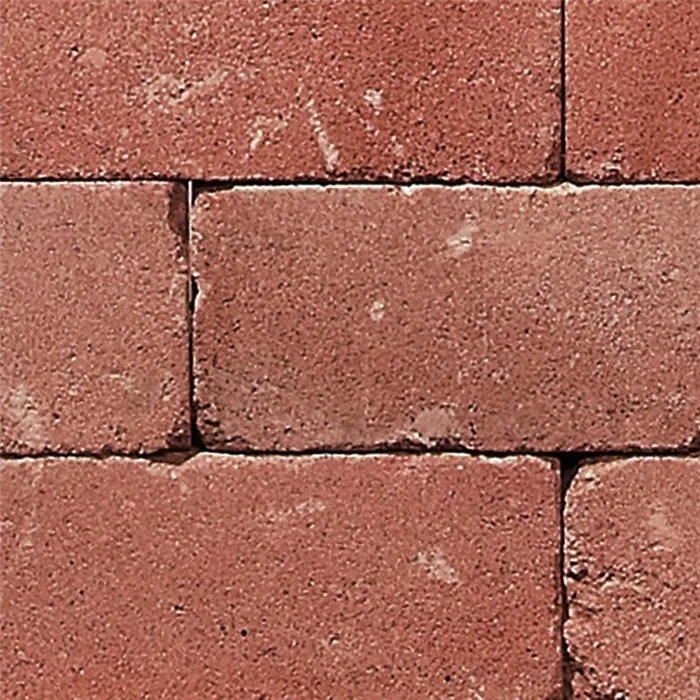 SEMMELROCK CASTELLO / plotový systém - stříška 33x25x8 cm, otloukaný povrch, rustikální vzhled, nepravidelné hrany - červená