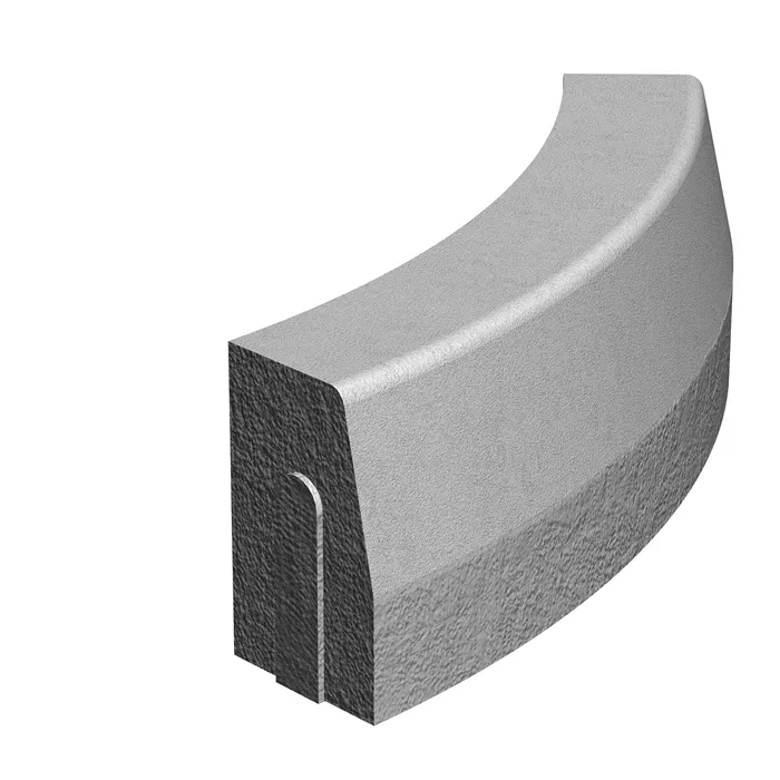 SEMMELROCK SILNIČNÍ OBRUBNÍKY I / oblý vnější 78x15x25 cm, r=0,5 m, hloubka zapuštění 10 cm - šedá