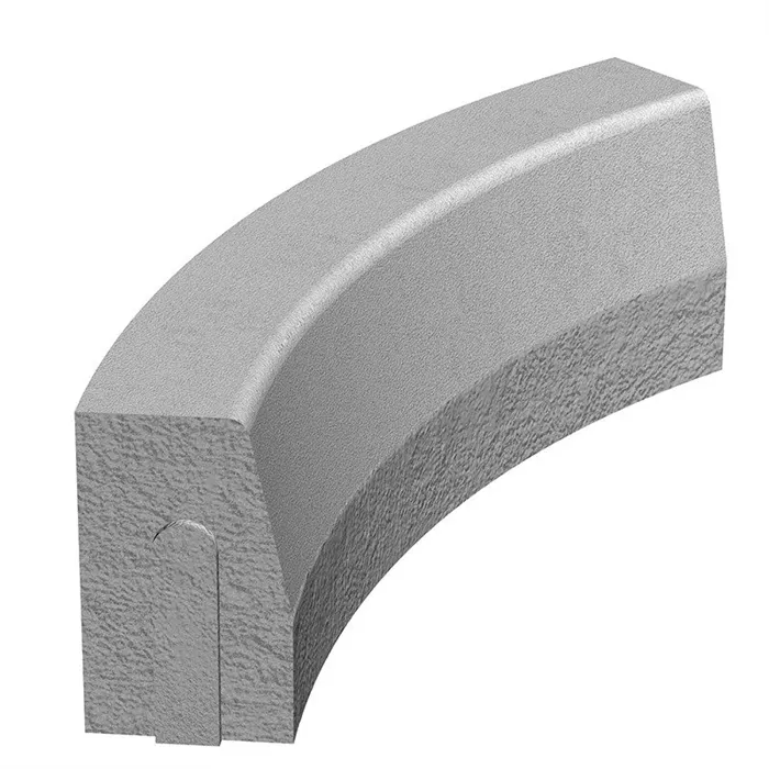 SEMMELROCK SILNIČNÍ OBRUBNÍKY I / oblý vnitřní 78x15x25 cm, r=0,5 m, hloubka zapuštění 10 cm - šedá