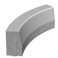 SEMMELROCK SILNIČNÍ OBRUBNÍKY I / oblý vnitřní 78x15x25 cm, r=2 m, hloubka zapuštění 10 cm - šedá