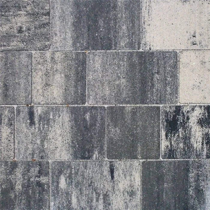 SEMMELROCK COUNTRY Kombi / dlažba s jednoduchým moderním designem, výška 5 cm, rovné hrany - bílošedočerná