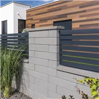 SEMMELROCK RIVAGO / plotový systém - základní kámen 40x20x16 cm, zdicí systém s hladkou pohledovou stranou - šedá