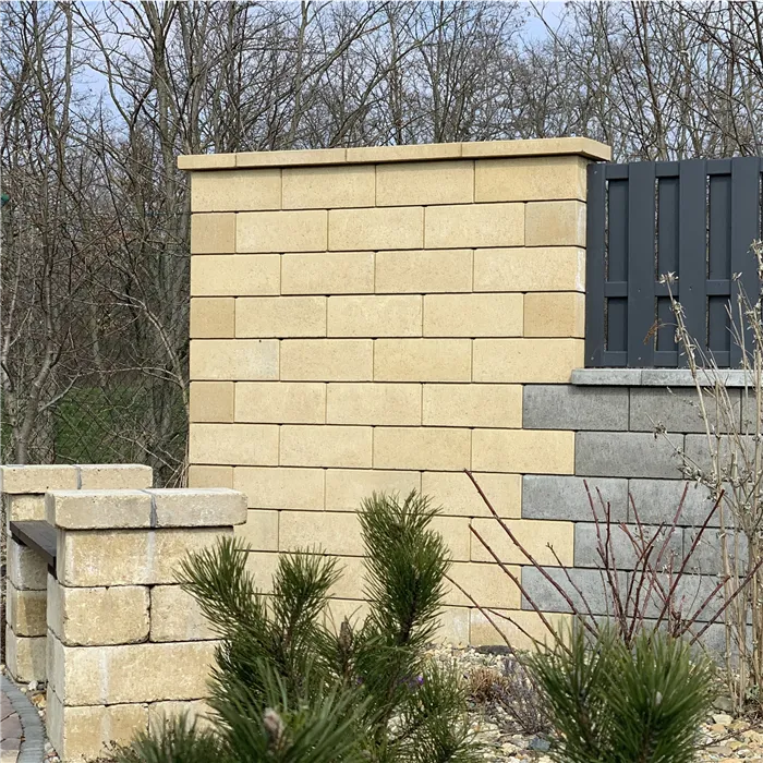 SEMMELROCK RIVAGO / plotový systém - základní kámen 40x20x16 cm, zdicí systém s hladkou pohledovou stranou - písková