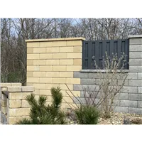 SEMMELROCK RIVAGO / plotový systém - poloviční kámen 20x20x16 cm, zdicí systém s hladkou pohledovou stranou - písková