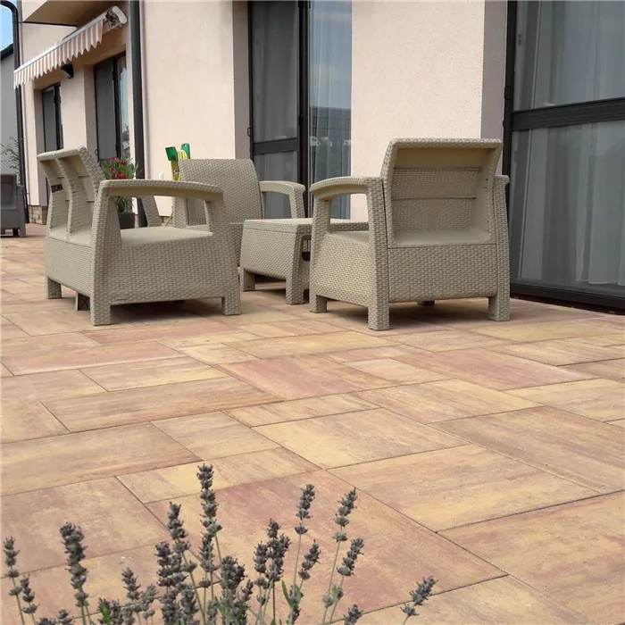 SEMMELROCK CITYTOP Grande kombi / dlažba s mikro zkosenou hranou, výška 6 cm - triomix podzim