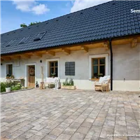 SEMMELROCK APPIA ANTICA / dlažba otloukaná 22,6x19,2x8 cm, nášlapná vrstva v jemném stínování - lávově šedá melír.