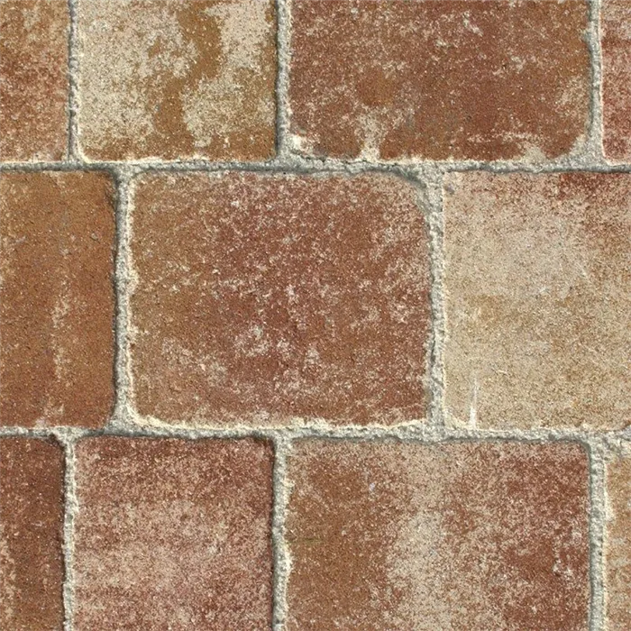 SEMMELROCK APPIA ANTICA / dlažba otloukaná 22,6x19,2x8 cm, nášlapná vrstva v jemném stínování - lávově červená melír.