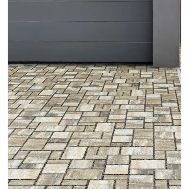 SEMMELROCK CITYTOP Eko Kombi protect / dlažba se zkosenou hranou, výška 6 cm - bílohnědočerná