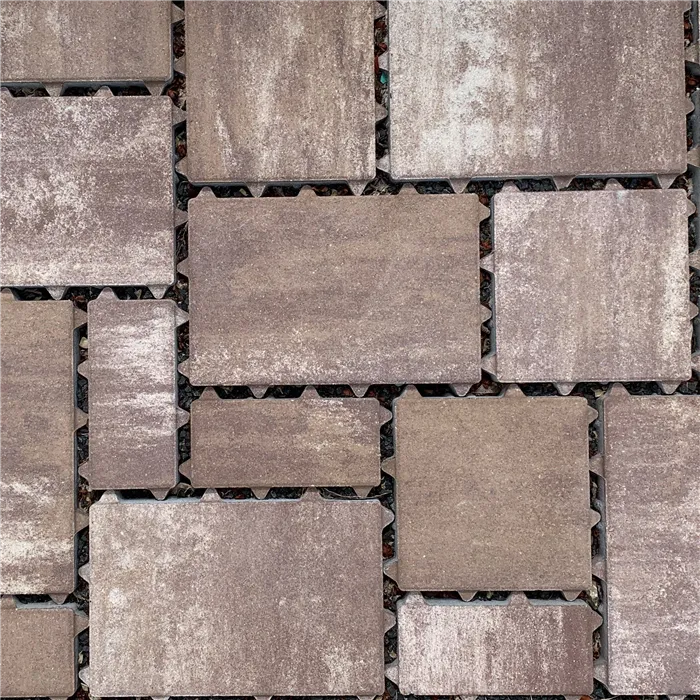 SEMMELROCK CITYTOP Eko Kombi protect / dlažba se zkosenou hranou, výška 6 cm - hnědý mix